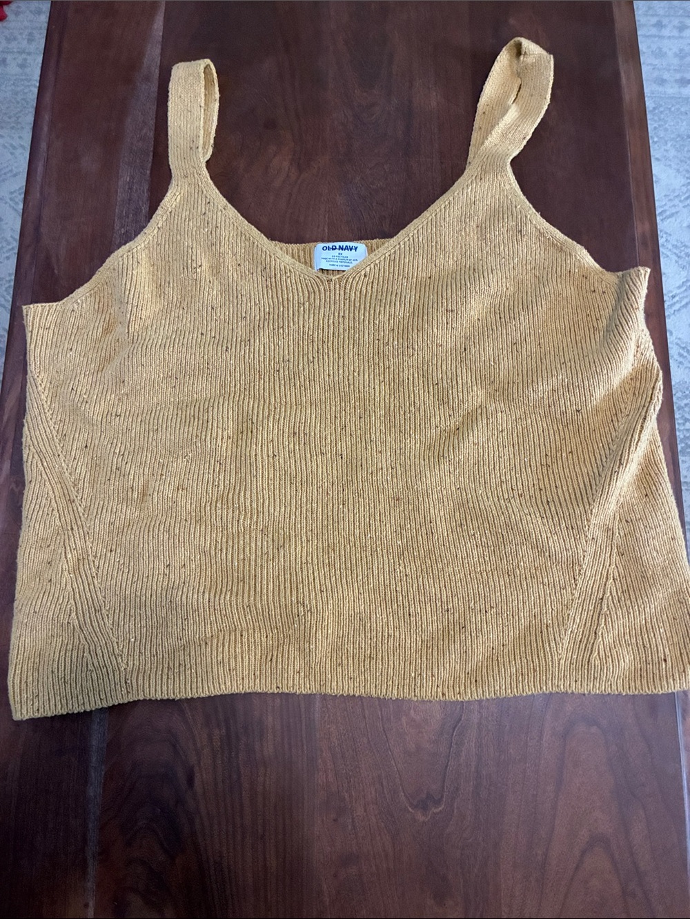 Old Navy Golden Yellow Ribbed Knit Tank Camisole